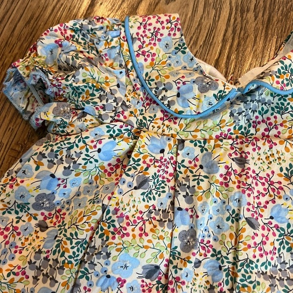 the oaks apparel baby girls 6m floral button back collared dress NWOT - Picture 2 of 5